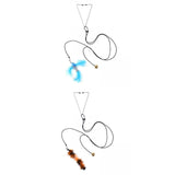 Maxbell 2pcs Cat Toy Funny Cats Stick Hanging Kitten Interactive Retractable Playing