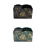 Maxbell 2 PCS Haircut Tool Storage Box Barber Scissors Rack Salon Large with Divider