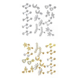 Maxbell 24 Pairs Stud Earrings Flatback Gifts Barbell for Men Women Gold and Silver