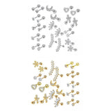 Maxbell 24 Pairs Stud Earrings Flatback Gifts Barbell for Men Women Gold and Silver
