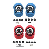Maxbell Plastic RC Wheel Rims and Tires Kit RC Car Tires Update Accessories