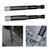 Maxbell Diamond Dry Drill Bit Set for Stone Porcelain Granite 12MM+10MM