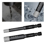 Maxbell Diamond Dry Drill Bit Set for Stone Porcelain Granite 8MM+12MM