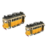 Maxbell Iron Bus Model Display Photography Props Kids Toy 21x9x10.5cm+13.5x6x8cm