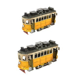 Maxbell Iron Bus Model Display Photography Props Kids Toy 21x9x10.5cm+13.5x6x8cm
