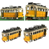 Maxbell Iron Bus Model Display Photography Props Kids Toy 21x9x10.5cm+13.5x6x8cm