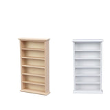 Maxbell 2x Handmade 1/12 Wooden Dollhouse Miniature Bookcase Shelf Cabinet Gifts