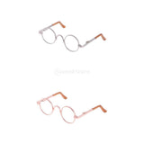 Maxbell 2 Pieces 1/3 BJD Hippy Round Glasses Eyewear for SD DOD Doll