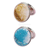 Maxbell 2 Pieces Compact Double Sided Makeup Mirror Portable Folding Mirror