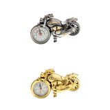 Maxbell 2 Pieces Retro Motorcycle Clock Sculpture Motorbikes Model Art Craft Decor