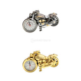 Maxbell 2 Pieces Retro Motorcycle Clock Sculpture Motorbikes Model Art Craft Decor