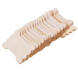 Maxbell 4x20pcs Bone Shape Wood Thread Floss Bobbins Ribbon Twine Reel Organizer