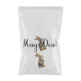 Maxbell 2Pcs Standing Bunny Straw Rabbit Easter Desktop Artificial Animal Model