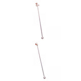 Maxbell 2Pcs 8inch Stainless Steel Mixing Spoon Bar Drink Cocktail Shaker Bar Tool