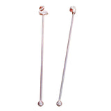 Maxbell 2Pcs 8inch Stainless Steel Mixing Spoon Bar Drink Cocktail Shaker Bar Tool
