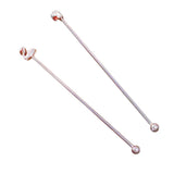 Maxbell 2Pcs 8inch Stainless Steel Mixing Spoon Bar Drink Cocktail Shaker Bar Tool