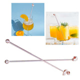 Maxbell 2Pcs 8inch Stainless Steel Mixing Spoon Bar Drink Cocktail Shaker Bar Tool