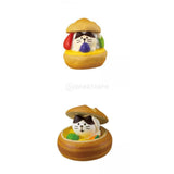Maxbell 2x Cute Mini Ornaments Resin Ornament Birthday Cake Toppers for Desktop