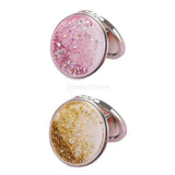 Maxbell 2x Girl Handheld Compact Makeup Mirrors Magnifying Folding Vanity Round