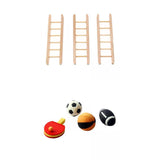 Maxbell Simulation 1/12 Doll House Step Ladder+1/12 Dollhouse Sports Ball Soccer
