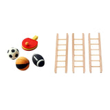 Maxbell Simulation 1/12 Doll House Step Ladder+1/12 Dollhouse Sports Ball Soccer