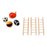 Maxbell Simulation 1/12 Doll House Step Ladder+1/12 Dollhouse Sports Ball Soccer