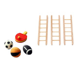 Maxbell Simulation 1/12 Doll House Step Ladder+1/12 Dollhouse Sports Ball Soccer