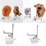 Maxbell 2x Durable Acrylic Display Stand Holder Suport for Minerals Geode Crystal