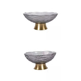 Maxbell 2pcs Glass Fruit Bowl Dish Desserts Snack Candy Bowl Kitchen Serving Trays