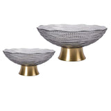 Maxbell 2pcs Glass Fruit Bowl Dish Desserts Snack Candy Bowl Kitchen Serving Trays