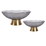 Maxbell 2pcs Glass Fruit Bowl Dish Desserts Snack Candy Bowl Kitchen Serving Trays