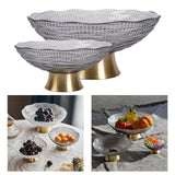 Maxbell 2pcs Glass Fruit Bowl Dish Desserts Snack Candy Bowl Kitchen Serving Trays
