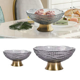 Maxbell 2pcs Glass Fruit Bowl Dish Desserts Snack Candy Bowl Kitchen Serving Trays