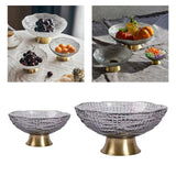 Maxbell 2pcs Glass Fruit Bowl Dish Desserts Snack Candy Bowl Kitchen Serving Trays