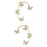 Maxbell 1 Pair Clip Earring Butterfly Ear Cuff Clip for Daily wearing Lovers Gold