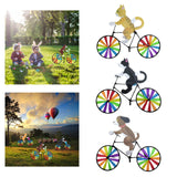 Maxbell 3 Pieces Windmill Pinwheel Wind Spinner Toy Garden Party Decor