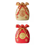 Maxbell 2x Novelty Money Bag Shape Flower Vase Planter Pot Wealth Luck Decoration