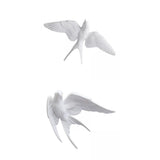 Maxbell 2x Nordic Resin Swallows Birds Wall Decor Garden Living Room Ornament