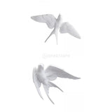 Maxbell 2x Nordic Resin Swallows Birds Wall Decor Garden Living Room Ornament