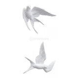 Maxbell 2pcs Nordic Resin Swallows Birds Wall Decor Garden Living Room Ornament