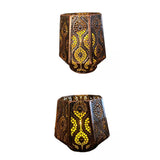 Maxbell 2 Pieces Handmade Iron Candle Holder Hollow Gifts Christmas Decor