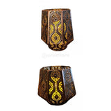 Maxbell 2 Pieces Handmade Iron Candle Holder Hollow Gifts Christmas Decor