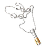Maxbell 5xStainless Steel Bullet Cremation Ash Holder Urn Pendant Necklace Gold L