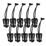 Maxbell 4x10pcs Outdoor Molle Elastic Cord Webbing Hang Buckle Roll Clips Black