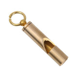 Maxbell 6xOutdoor Vintage Survival Brass EDC Key Chain Pendant Whistle First Aid Tool