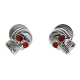 Maxbell 20x1 Pair Motorcycle Skull License Plate Frame Bolts Screw Fastener Silver