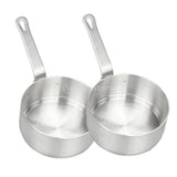 Maxbell 2pcs Stainless Steel Mini Sauce Pan Nonstick Small Milk Pan and Spoon 100ml