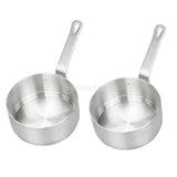 Maxbell 2pcs Stainless Steel Mini Sauce Pan Nonstick Small Milk Pan and Spoon 100ml
