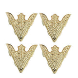 Maxbell 3x2 Pairs Blouse Shirt Metal Pointed Collar Clips Wing Tips Brooch Pin Gold