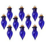 Maxbell 4x10pcs Glass Cork Bottles Vial Wishing Bottle DIY Pendant Charm - Waterdrop